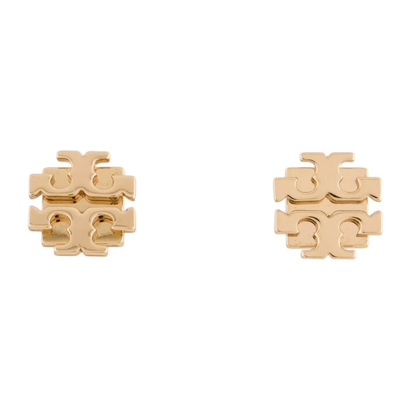 NWT Tory Burch Large T Logo Stud Earrings - Picture 2 of 5